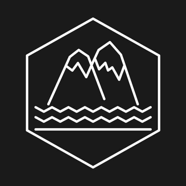 Minimalist Mountains and Waves by The Smudge