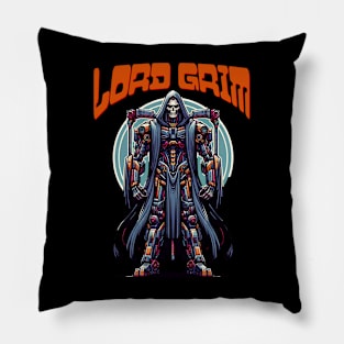 mecha robot grim reaper Pillow