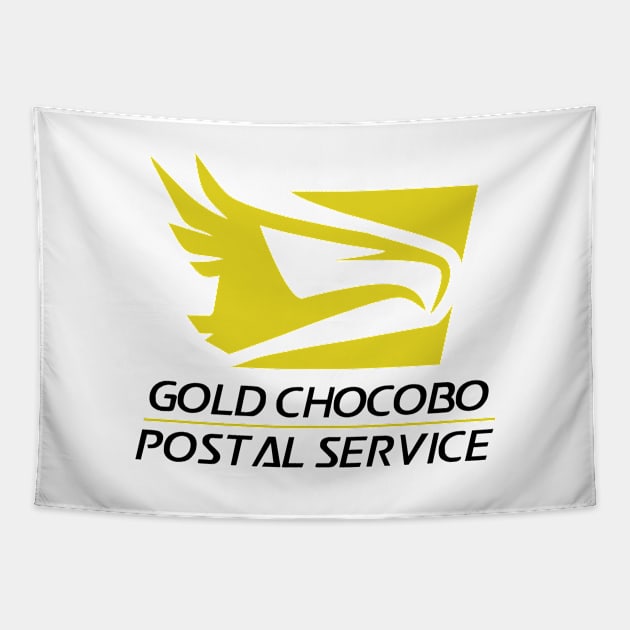 Gold Chocobo Postal Service Tapestry by InsomniaStudios