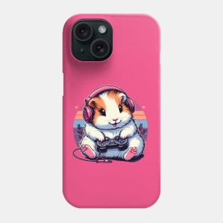 Funny Cute Guinea Pig Cavy Hamster Video Game Controller Cavy Girl Player Phone Case