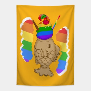 Pride Taiyaki Ice cream-Gay/LGBT flag Tapestry