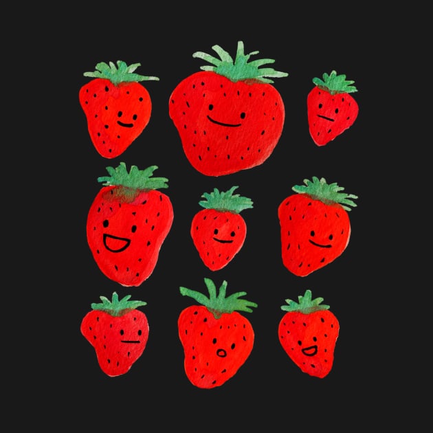 Strawberry Friends by oddowl