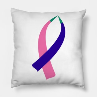 Awareness Ribbon (Thyroid Cancer) Pillow