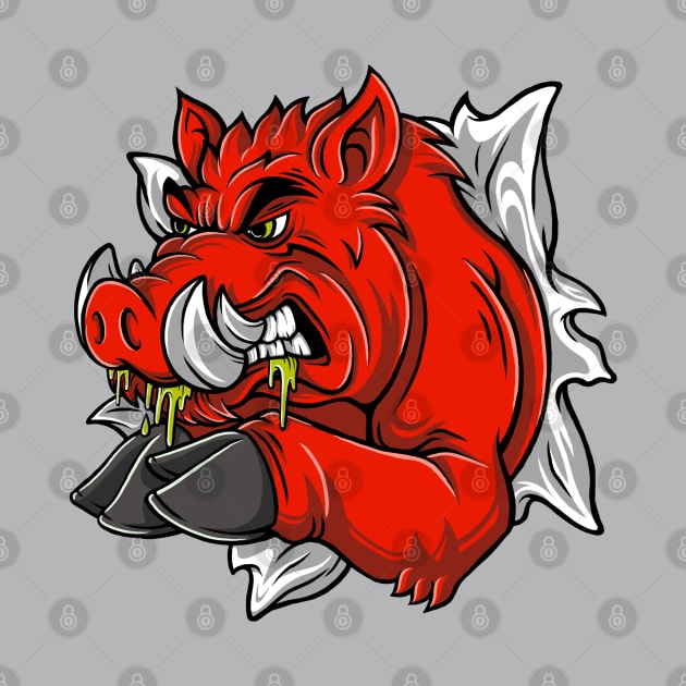 Red pig by DMD Art Studio