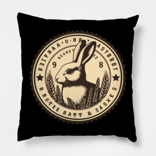 Vintage Rabbit Stamp Pillow