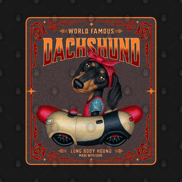 Piper Dachshund World Famous by Danny Gordon Art