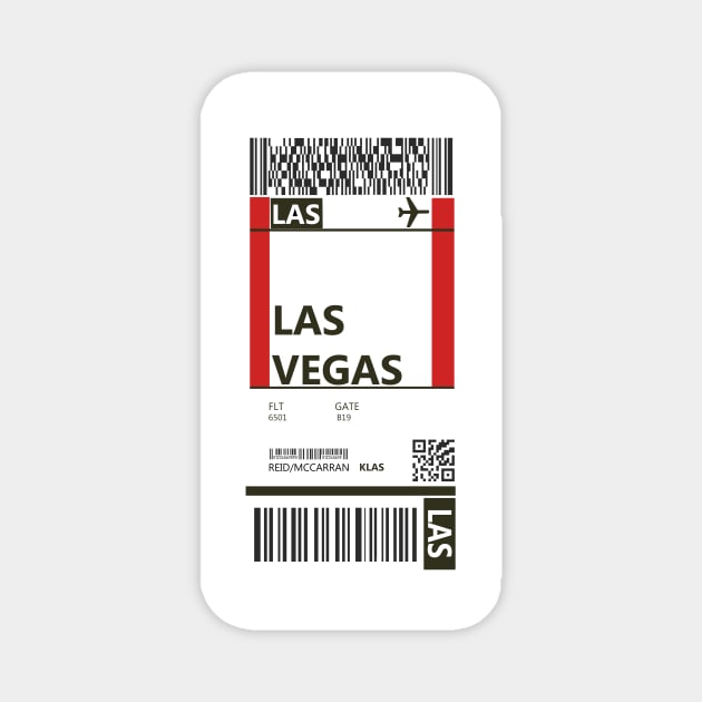 Las Vegas Boarding Pass Magnet by Bluesuiter