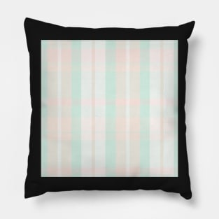 Pastel Aesthetic  Aillith 1 Hand Drawn Textured Plaid Pattern Pillow