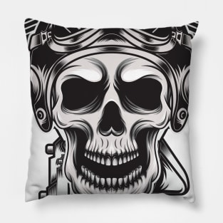 Skull Biker Pillow