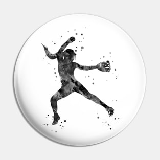 Girl softball player Pin