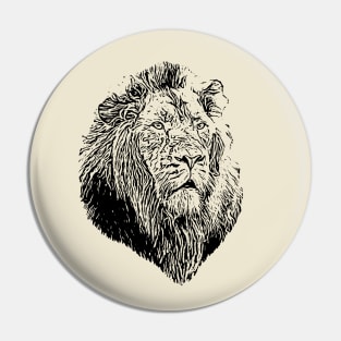 Lion portrait Pin