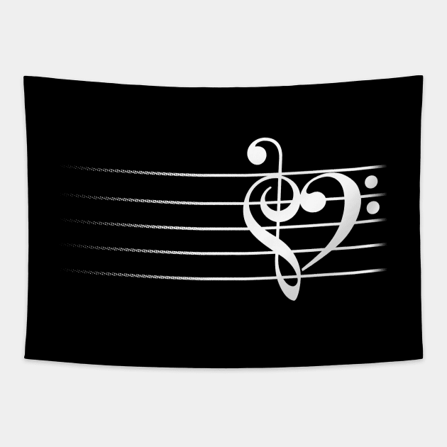 Music Heart (Dark ver.) Tapestry by FnCWorks