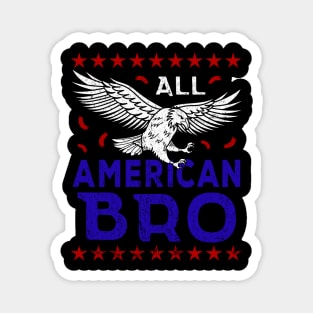 For American Bro 4th of July Eagle Patriotic Bro Magnet