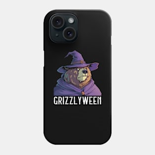 Grizzly as Witch - Grizzly Bear Halloween Phone Case