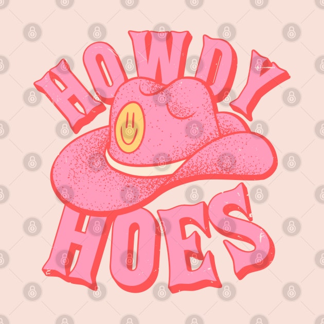 HOWDY HOES | Preppy Aesthetic | Creamy Pink Background by anycolordesigns