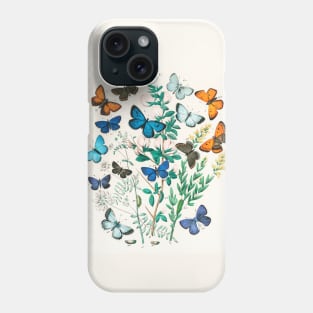 A kaleidoscope of fluttering butterflies and caterpillars (1882) Phone Case