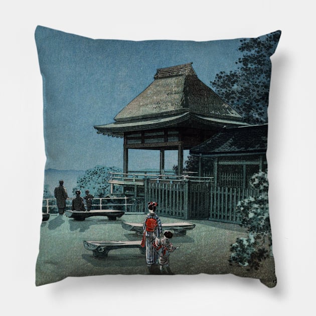 Autumn Moon at Ishiyama Temple by Tsuchiya Koitsu Pillow by Takeda_Art