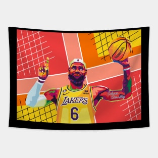 king james pop art Tapestry