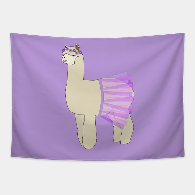 Ballerina Alpaca with Tutu Digital Art | illusima Tapestry by illusima