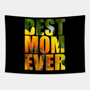 Best Mom Ever Flower Pattern Mother Gift Tapestry