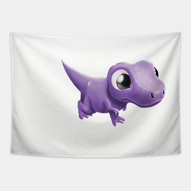 Little Purple T-Rex Tapestry by ThinkingSimple