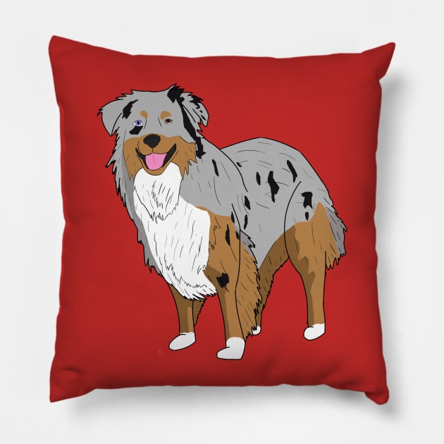 Australian Shepherd Pillow by AMCArts