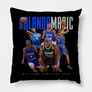 Orlando Magic All Time Starting Five Pillow