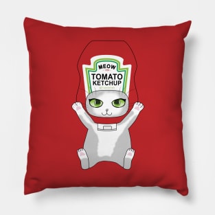 Ketchup Tomato Sauce Cat Pillow