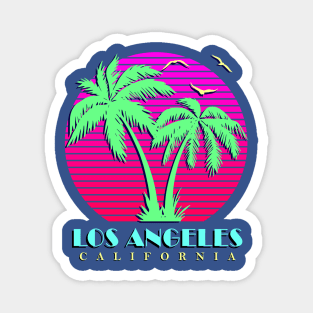 Los Angeles California Palm Trees Sunset Magnet