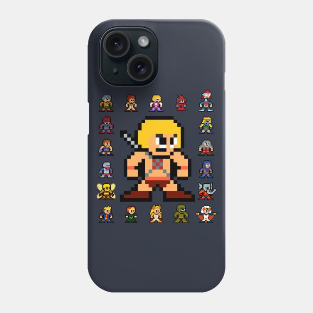 MOTU Heroic Warriors 8bit Pixel Art Phone Case by 8-BitHero