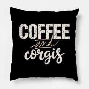 Coffee and corgis Pillow