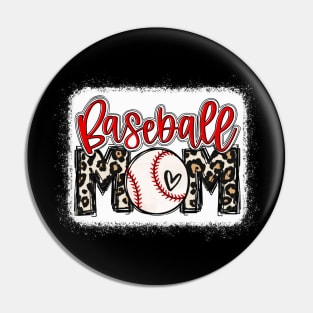 Baseball Mom Leopard Baseball Mama Pin