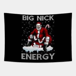 Big Nick Energy Funny Santa Christmas Xmas Ugly Christmas Sweater Tapestry