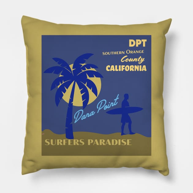 Dana Point. California Beach Pillow by Alexander Luminova