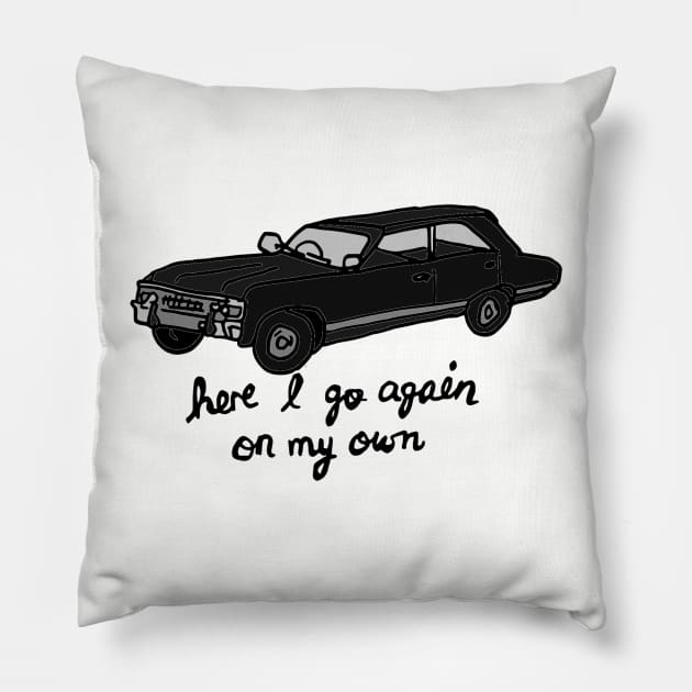 Supernatural - Impala Pillow by JennyGreneIllustration