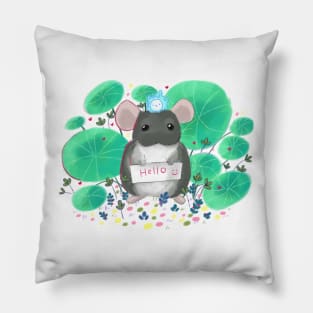 Cute chinchilla Pillow