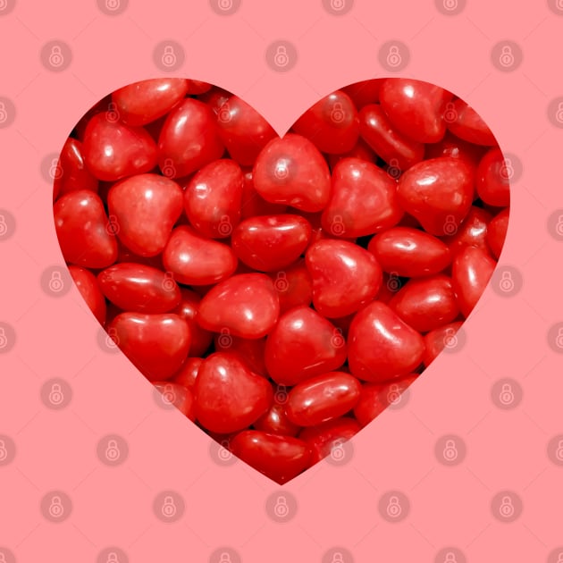 Red Cinnamon Hearts Valentines Candy Photograph Heart by love-fi