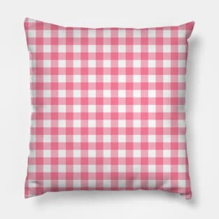 Pink White Checkered Pillow