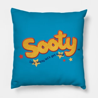 Sooty Text Logo Izzy Wizzy Pillow