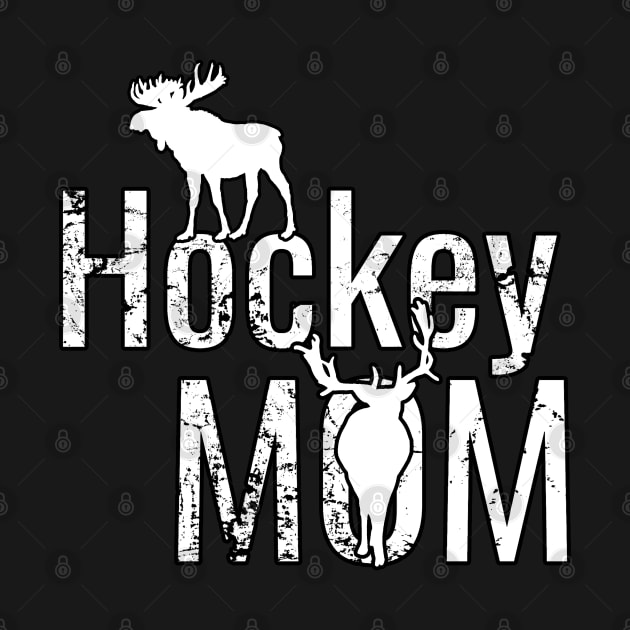 American Hockey Mom in White and Black by M Dee Signs