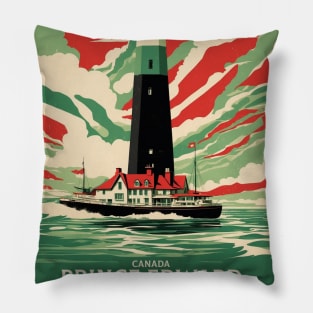 Prince Edward Island Canada Vintage Poster Tourism 2 Pillow