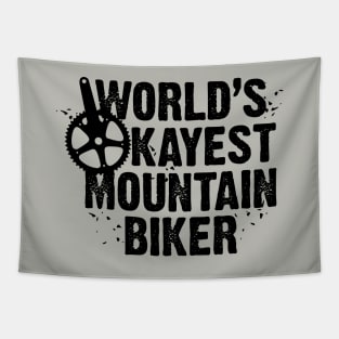 World's Okayest Mountain Biker Tapestry