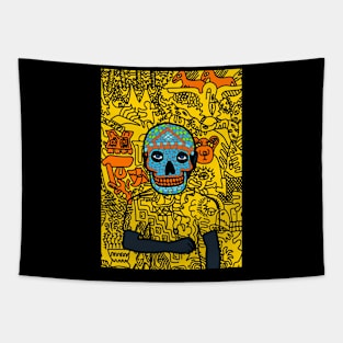 Dive into Mexican Vibes - A MaleMask NFT with MexicanEye Color and BlueItem Tapestry