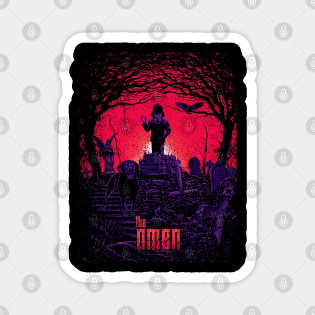 The Devil's Prodigy The Omen T-Shirt - Embrace the Sinister Power Magnet by Iron Astronaut