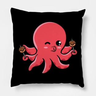 Cute Kawaii Takoyaki Octopus Pillow