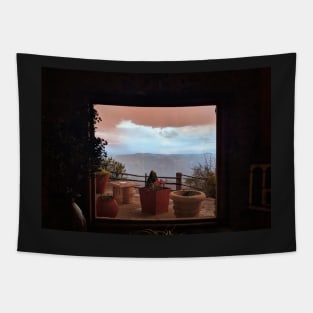 Thunderstorm through a Window Tapestry