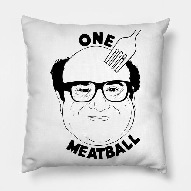 One Meatball! Pillow by ButterNBacon