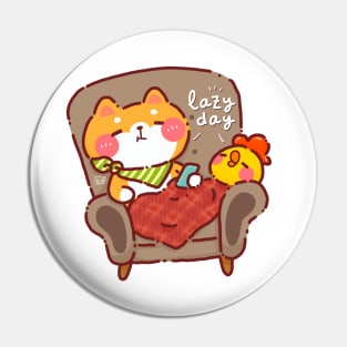 Lazy Day Shiba Inu Pin