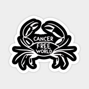 "Cancer-Free World" design Magnet