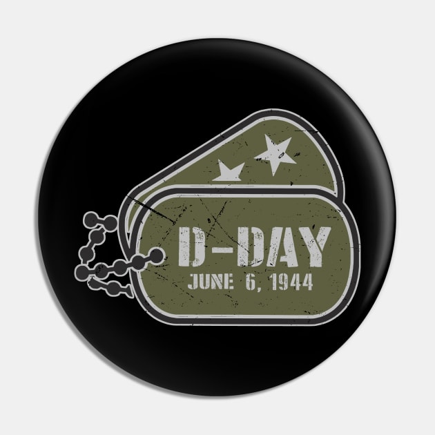 D-DAY, June 6, 1944 Dog Tag Pin by Distant War